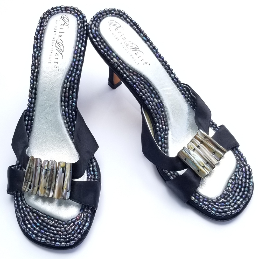 Womans Italian Leather Perla Marrè Sz 7 - Picture 3 of 7